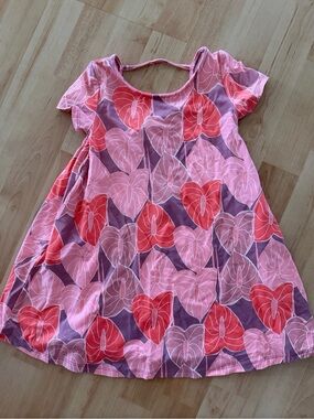Fighting Eel mini Eel 4T girls kids Pink and purple anthurium Kids Dress